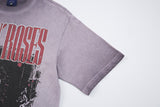 DAXUEN Vintage rock band graphic short-sleeve T-shirt