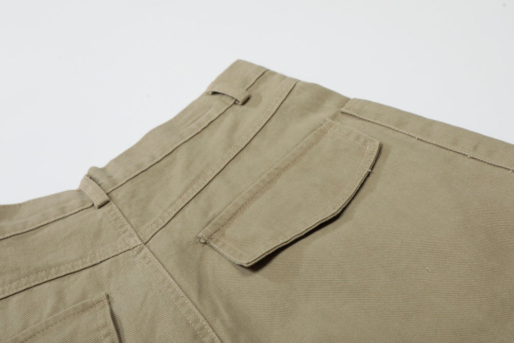 DAXUEN High-waisted wide-leg cropped cargo pants
