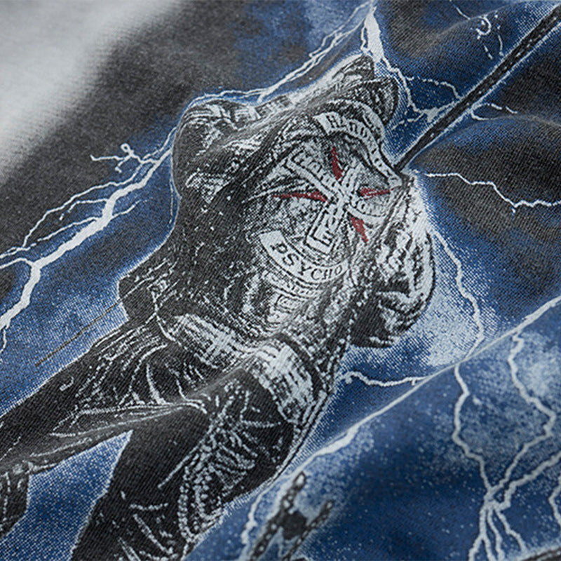 DAXUEN Graphic t-shirt featuring biker illustration and distressed text