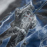 DAXUEN Graphic t-shirt featuring biker illustration and distressed text