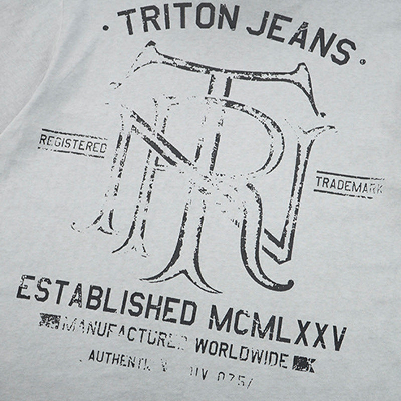 DAXUEN Graphic t-shirt featuring biker illustration and distressed text
