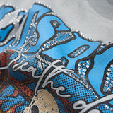 DAXUEN Skeleton graphic T-shirt with flames and text