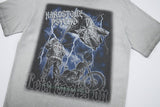DAXUEN Graphic t-shirt featuring biker illustration and distressed text