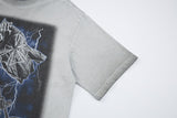DAXUEN Graphic t-shirt featuring biker illustration and distressed text