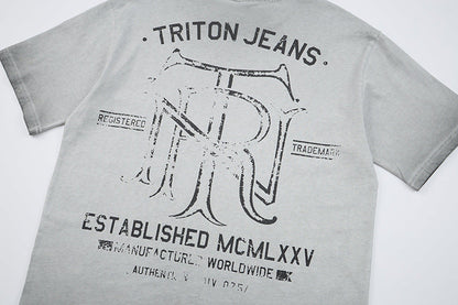 DAXUEN Graphic t-shirt featuring biker illustration and distressed text