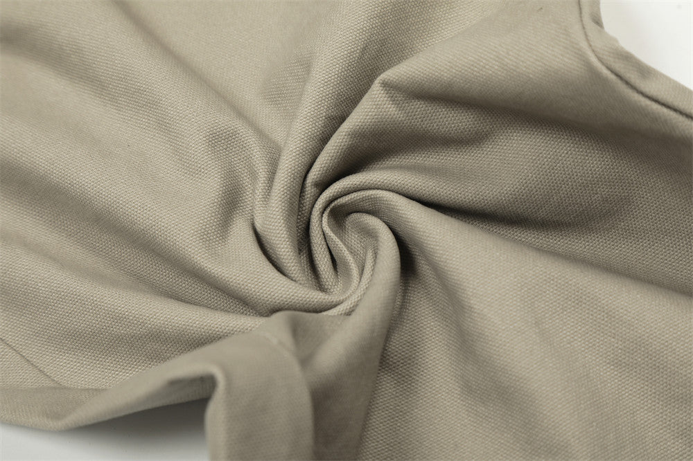 DAXUEN Wide-leg cargo pants in light beige/khaki color
