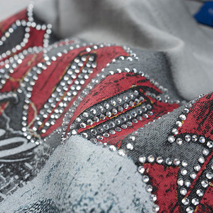 DAXUEN Oversized graphic t-shirt with distressed design
