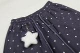 DAXUEN Wide leg sweatpants with cross print and script embroidery