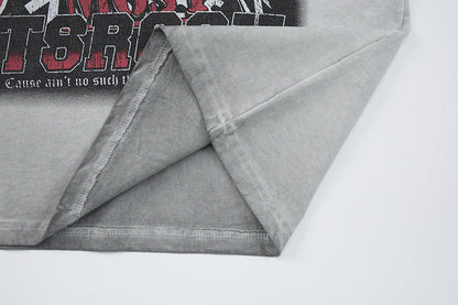 DAXUEN Oversized graphic t-shirt with distressed design