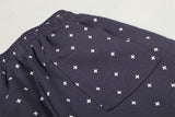DAXUEN Wide leg sweatpants with cross print and script embroidery