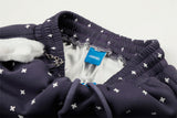 DAXUEN Wide leg sweatpants with cross print and script embroidery
