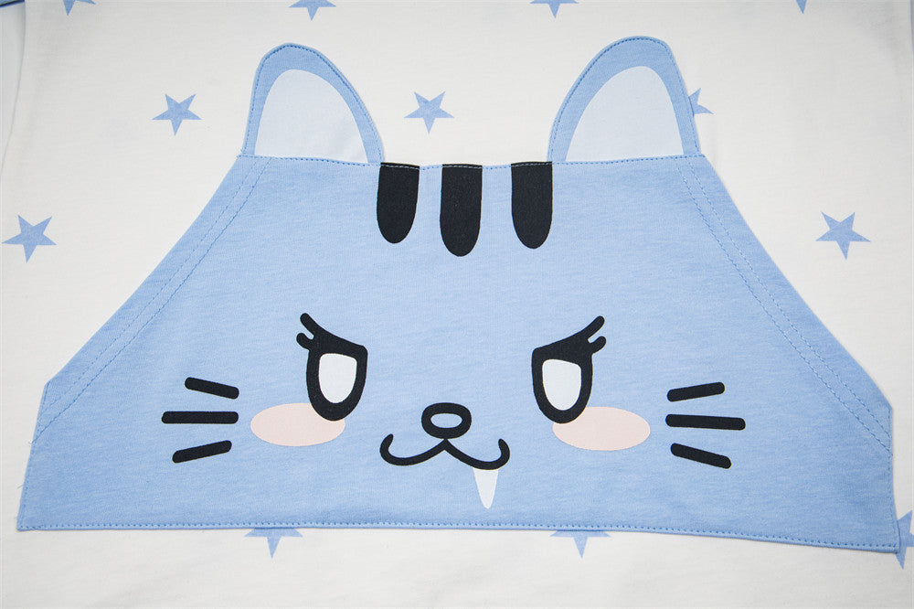 DAXUEN Relaxed fit short-sleeved t-shirt with cat graphic