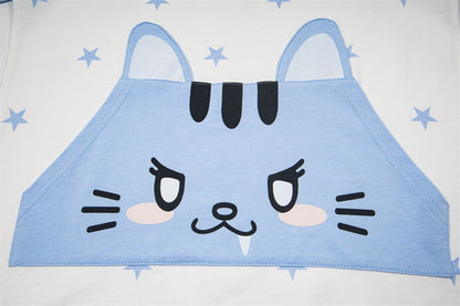 DAXUEN Relaxed fit short-sleeved t-shirt with cat graphic