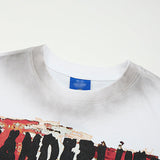 DAXUEN Smiling dog graphic print short-sleeved T-shirt