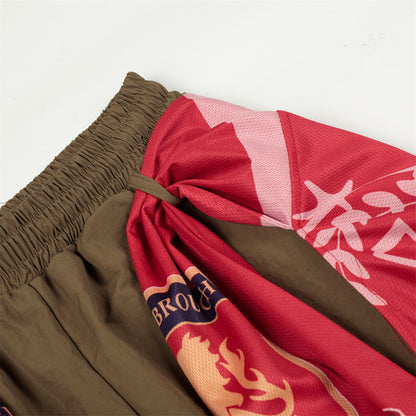 DAXUEN Draped graphic cargo pants with unique prints