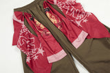DAXUEN Draped graphic cargo pants with unique prints