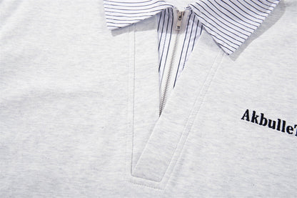 DAXUEN Loose-fitting short-sleeved polo shirt with embroidery