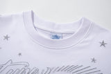 DAXUEN Metallic star embroidered short-sleeved T-shirt