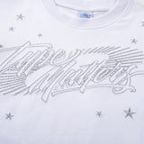DAXUEN Metallic star embroidered short-sleeved T-shirt