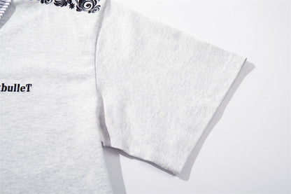 DAXUEN Loose-fitting short-sleeved polo shirt with embroidery