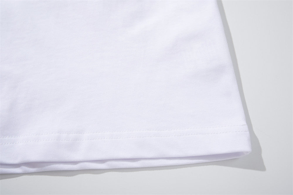 DAXUEN Metallic star embroidered short-sleeved T-shirt