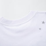 DAXUEN Metallic star embroidered short-sleeved T-shirt