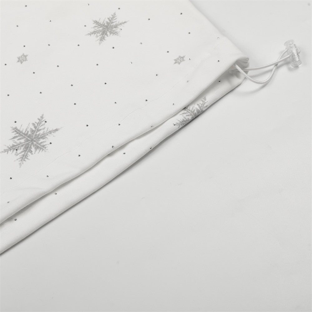 DAXUEN Wide-leg lounge pants with snowflake print