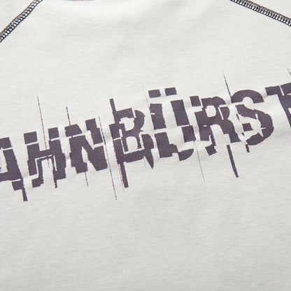 DAXUEN Glitchy text graphic short-sleeved T-shirt