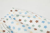 DAXUEN Cream wide-leg pants with star print and embroidery