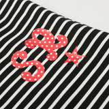 DAXUEN Black and white striped wide-leg track pants