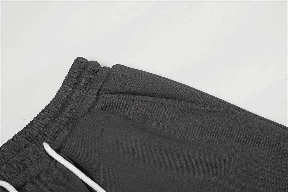 DAXUEN Dark grey wide leg sweatpants with unique graphics
