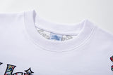 DAXUEN Short-sleeved embroidered T-shirt in black and white