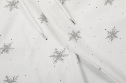 DAXUEN Wide-leg lounge pants with snowflake print