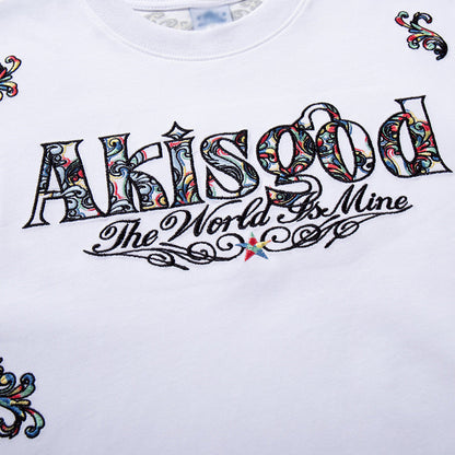 DAXUEN Short-sleeved embroidered T-shirt in black and white