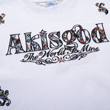 DAXUEN Short-sleeved embroidered T-shirt in black and white