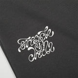 DAXUEN Dark grey wide leg sweatpants with unique graphics