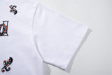 DAXUEN Short-sleeved embroidered T-shirt in black and white