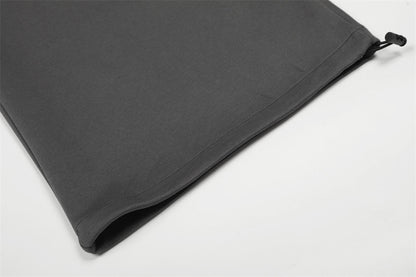 DAXUEN Dark grey wide leg sweatpants with unique graphics