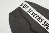 DAXUEN Dark grey wide leg sweatpants with unique graphics