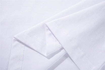 DAXUEN Short-sleeved embroidered T-shirt in black and white