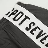 DAXUEN Dark grey wide leg sweatpants with unique graphics