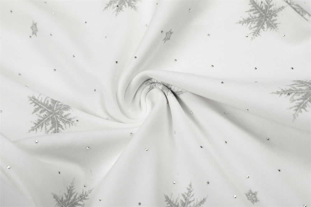 DAXUEN Wide-leg lounge pants with snowflake print