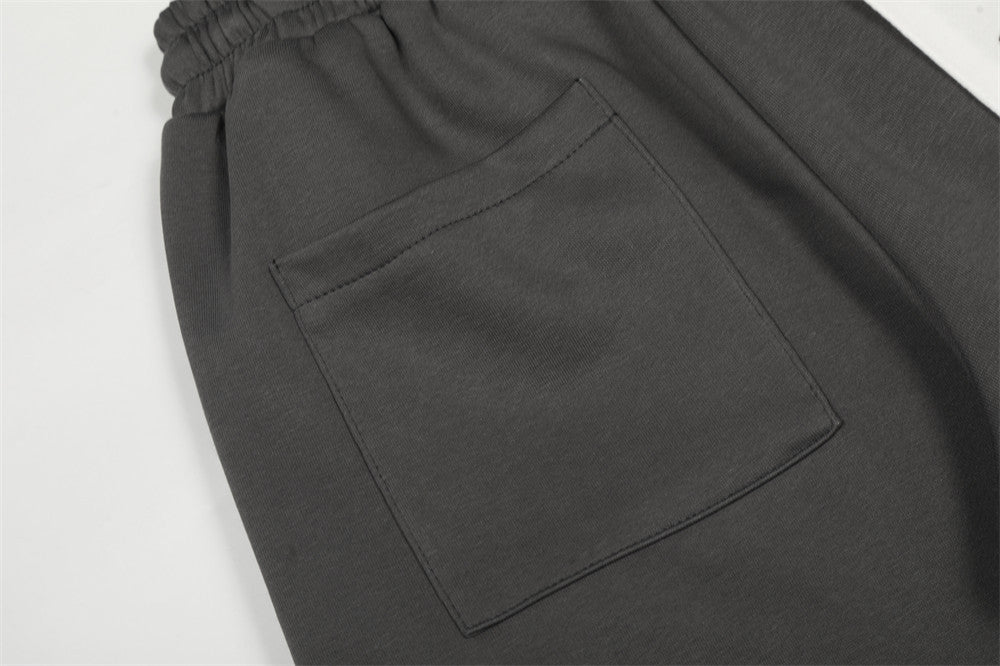 DAXUEN Dark grey wide leg sweatpants with unique graphics