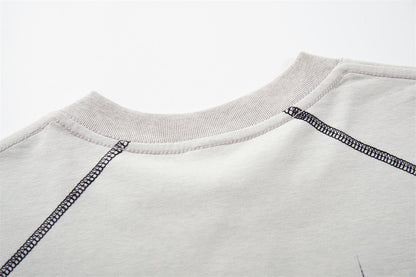 DAXUEN Glitchy text graphic short-sleeved T-shirt