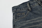 DAXUEN Wide-leg denim jeans with leopard print and stars