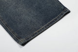 DAXUEN Wide-leg denim jeans with leopard print and stars