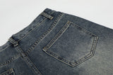 DAXUEN Wide-leg denim jeans with leopard print and stars