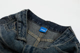 DAXUEN Wide-leg denim jeans with leopard print and stars