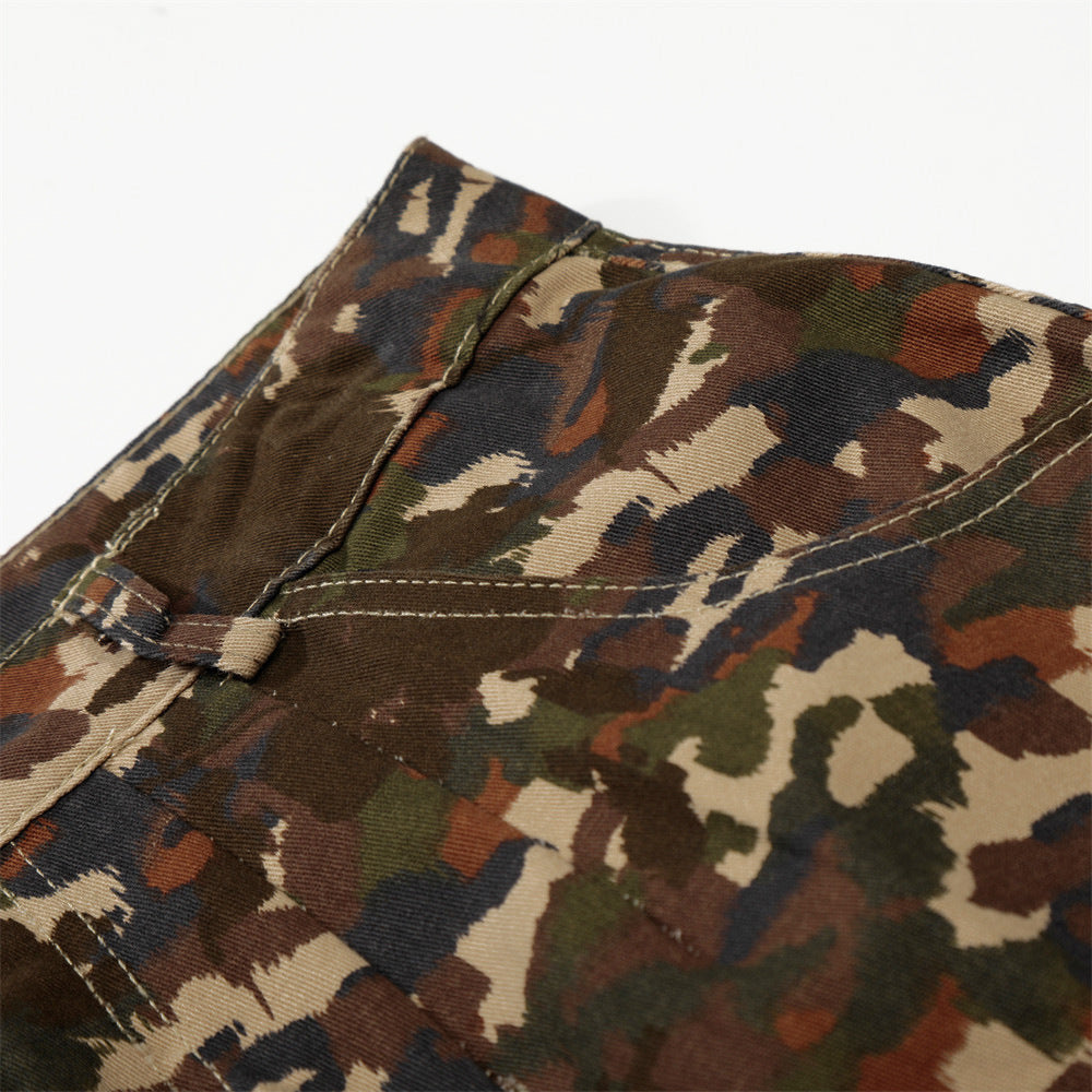 DAXUEN Camouflage wide-leg cargo shorts