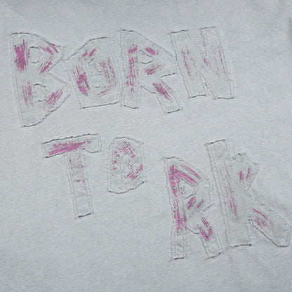 DAXUEN Vintage short-sleeve T-shirt with distressed graphic